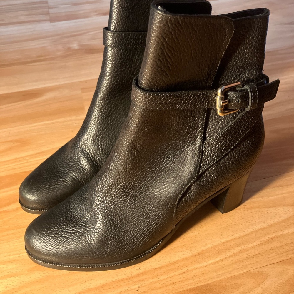LK Bennett Black Leather Heeled Boots
